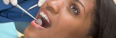A patient during a dental check in mt pleasant