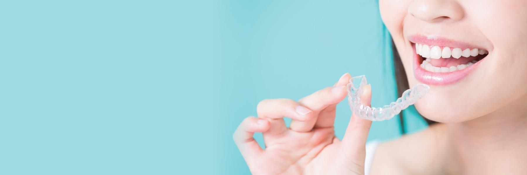woman wearing Invisalign in Mount Pleasant